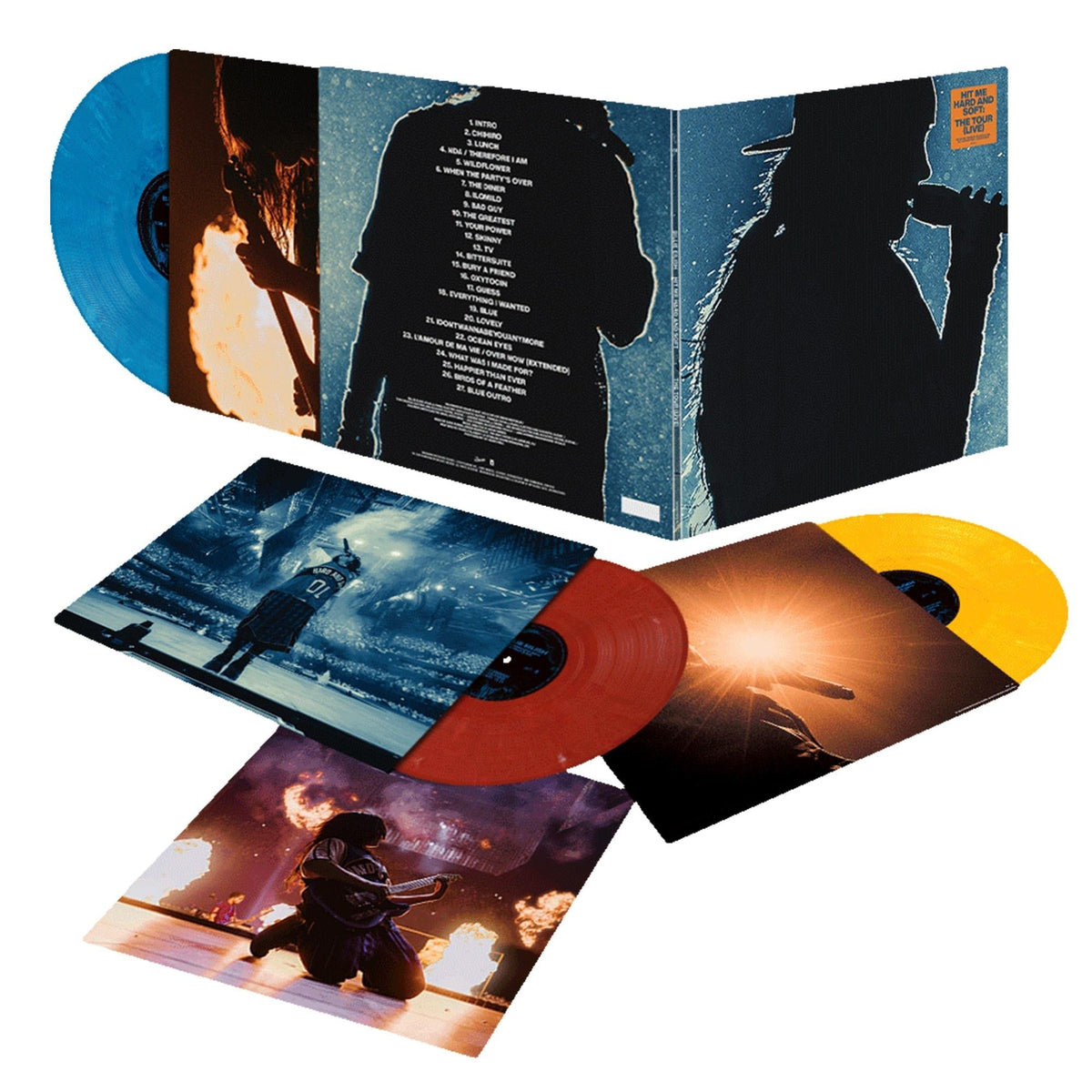 Billie Eilish - Hit Me Hard And Soft: The Tour (Live) - Tri Colour 【Vinyl LP 】