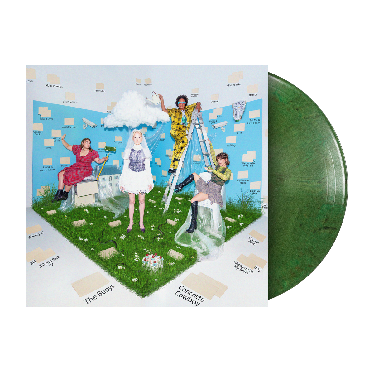 The Buoys - Concrete Cowboy - The Quiet Garden Green Regrind Vinyl LP Record