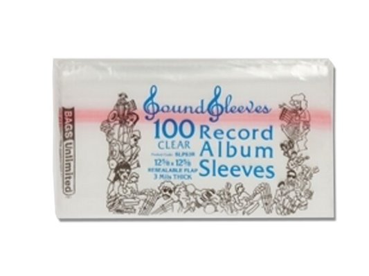 Bags Unlimited 12-Inch Resealable Vinyl Record Jacket (100ct)