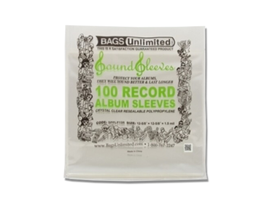 Bags Unlimited 12-Inch Resealable Vinyl Record Jackets (100ct)