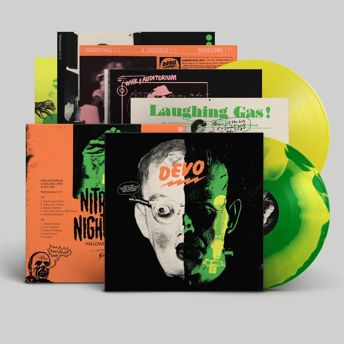 Nitrous Nightmare Halloween Live ‘75: 'Laughing Gas' Green-Lemon Inkspot + Lemon Vinyl 2LP [ vinyl ]