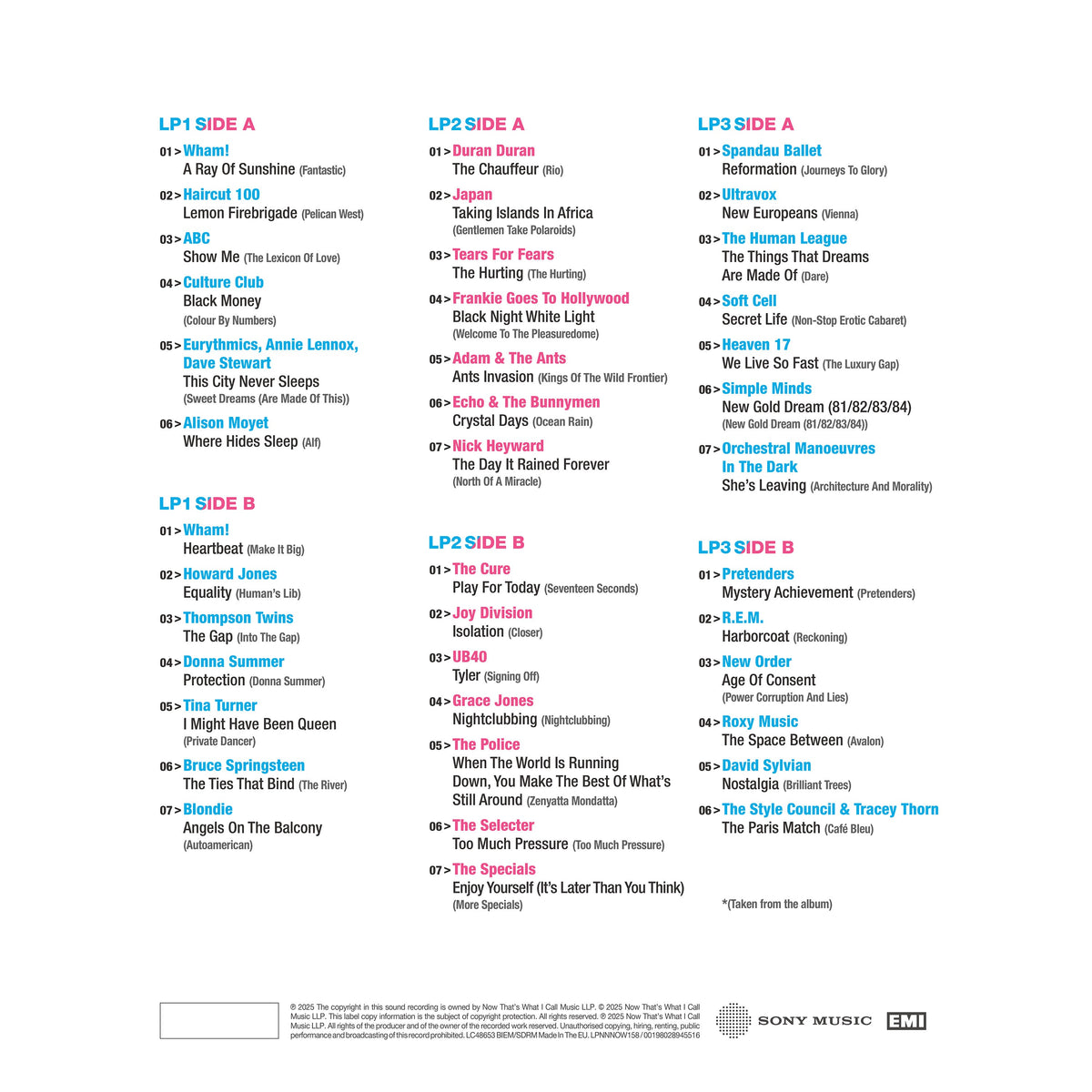 NOW That's What I Call An Era: The Albums - 1980-1984 (3LP) [ vinyl ]