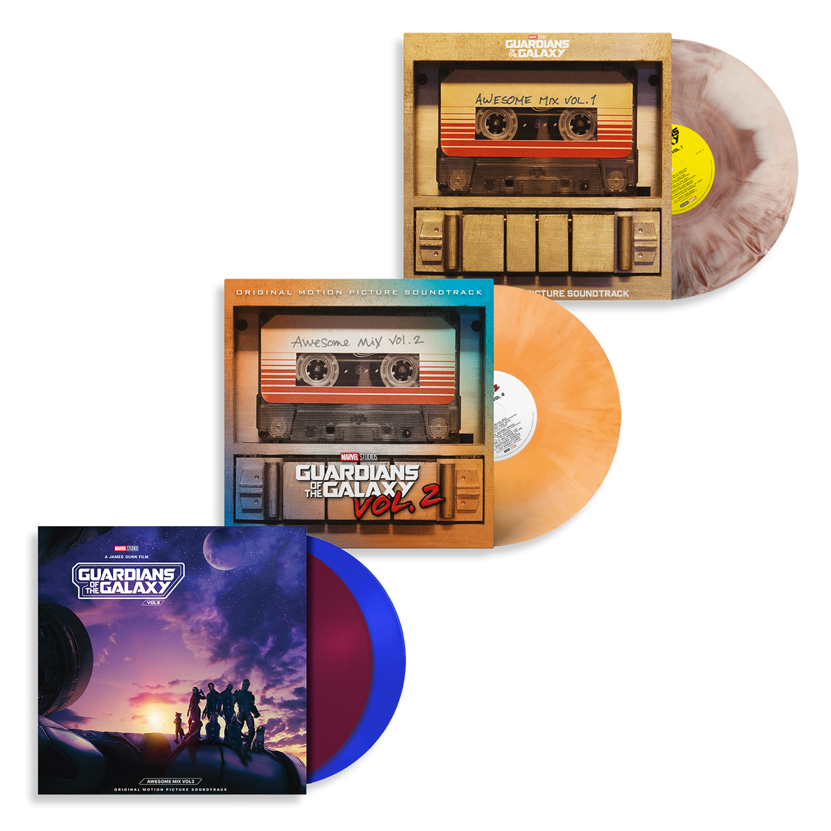 Guardians Of The Galaxy - Awesome Mix Vol. 1+2+3: Limited Colour Vinyl Set [ vinyl ]