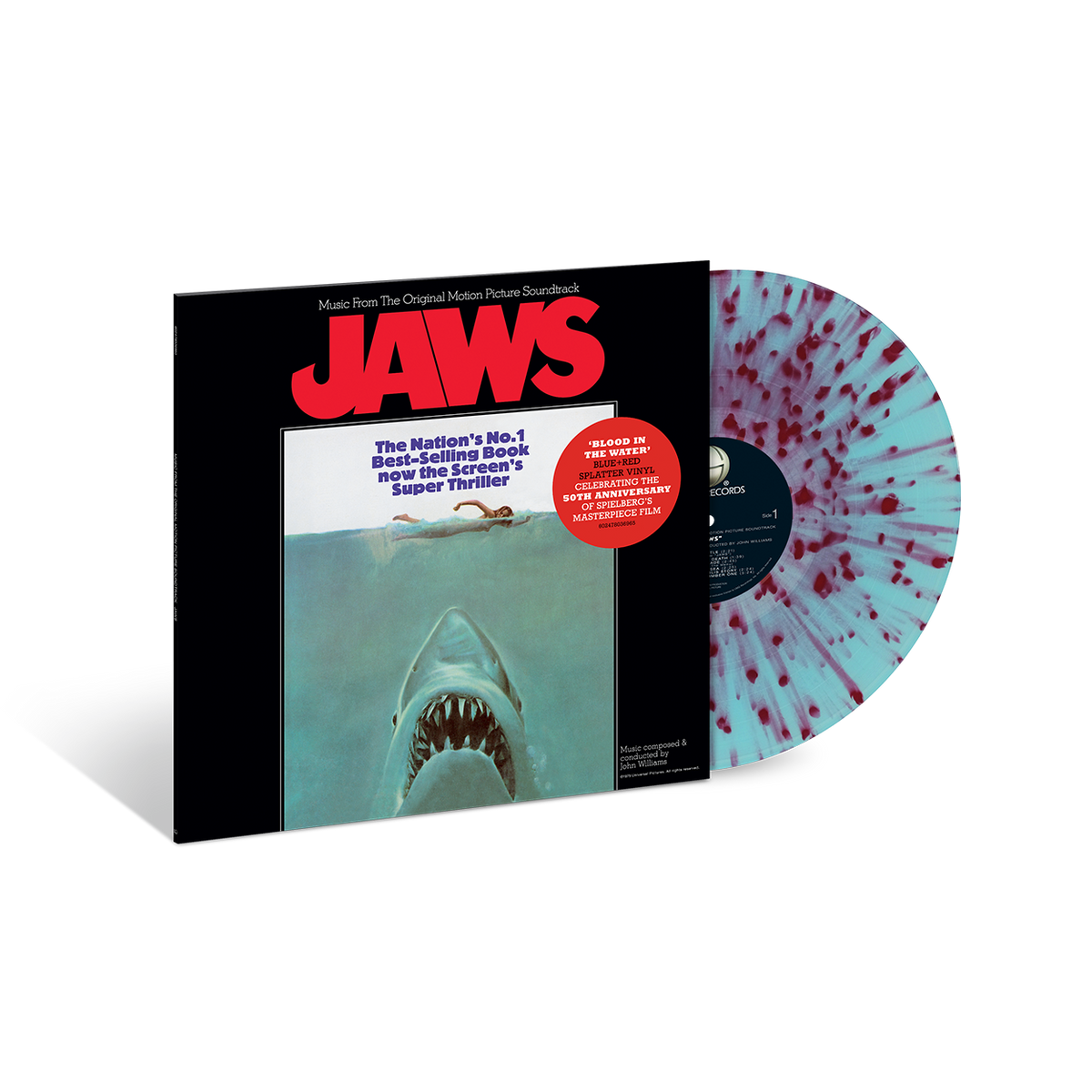 Jaws (Original Soundtrack): Exclusive Translucent Blue & Red Splatter Vinyl LP [ vinyl ]