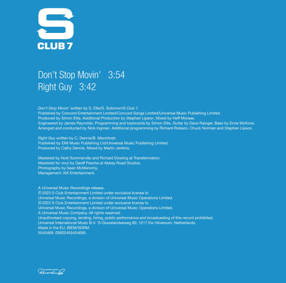 Don't Stop Movin' (D2C Exclusive 7”) [ vinyl ]