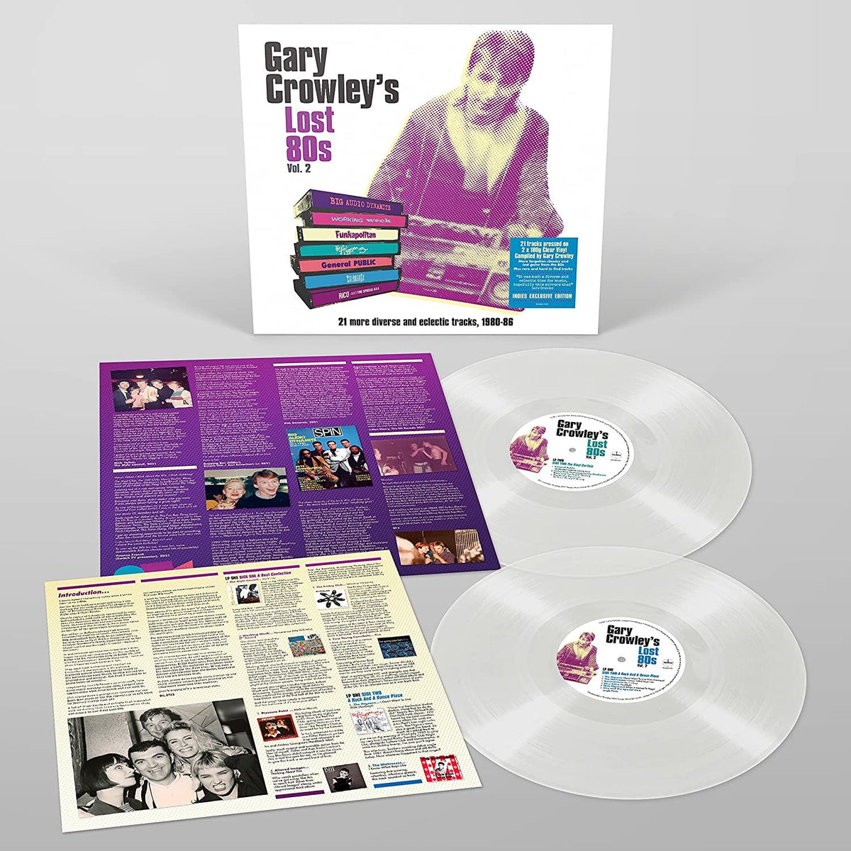 Gary Crowley - Lost 80s 2: Limited Clear Vinyl 2LP [ vinyl ]