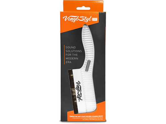Vinyl Styl - Premium Conductive Anti-Static Record Cleaning Brush (White)