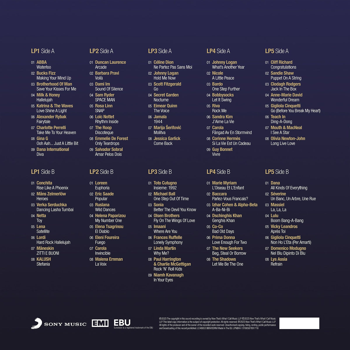 NOW That's What I Call Eurovision Song Contest (5LP) [ vinyl ]