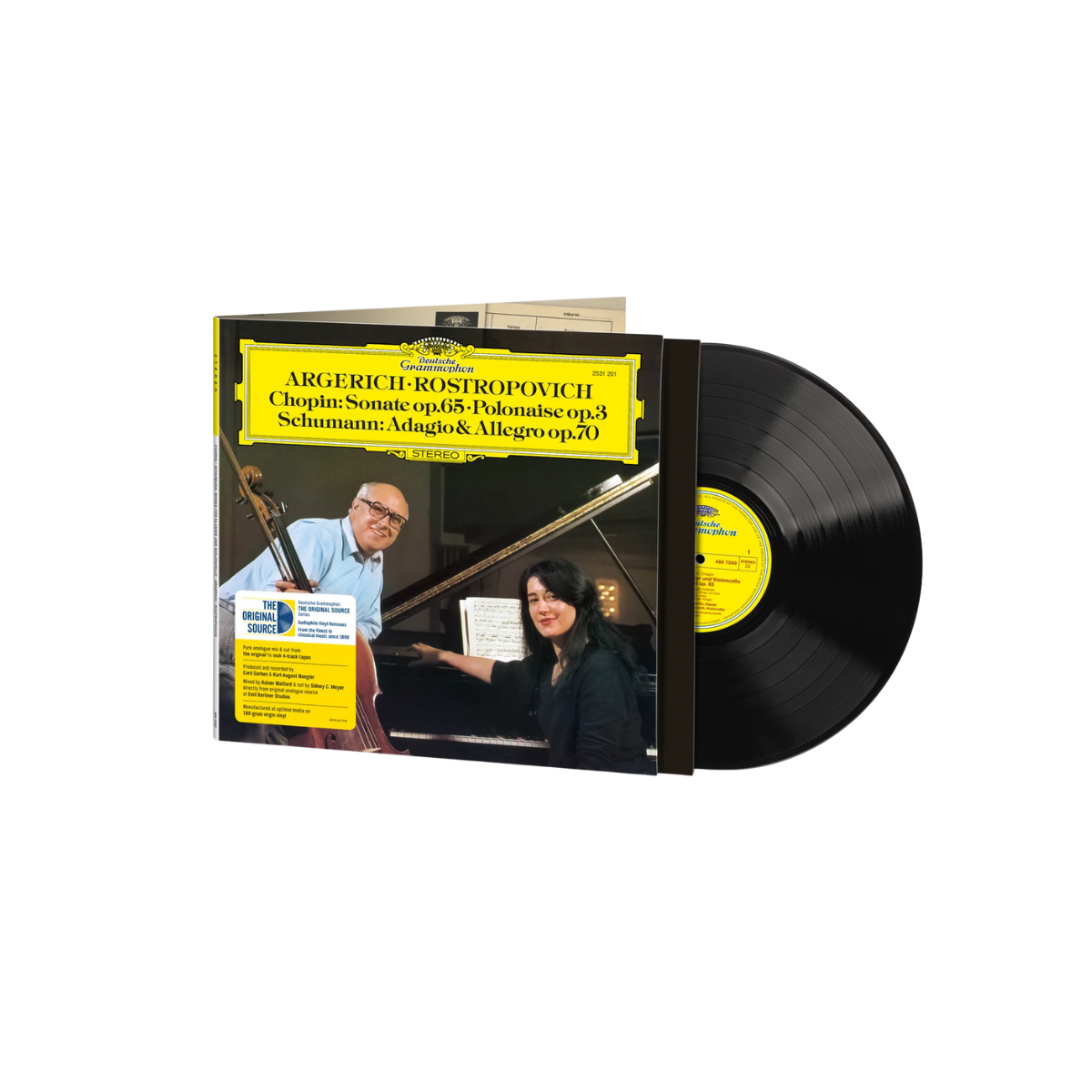 Chopin: Cello Sonata in G Minor, Op. 65; Introduction & Polonaise brillante, Op. 3 / Schumann:  Adagio & Allegro in A-Flat Major, Op. 70 - Original Source Vinyl [ vinyl ]