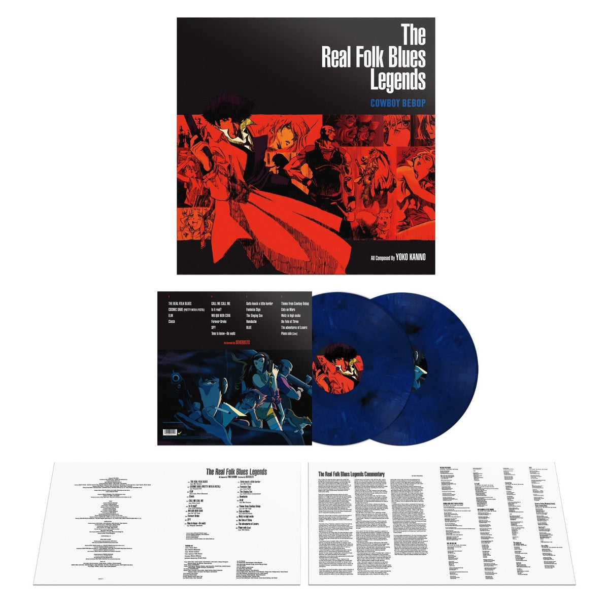 Seatbelts - Cowboy Bebop: The Real Folk Blues Legends - Dark Blue Marble Vinyl LP Record
