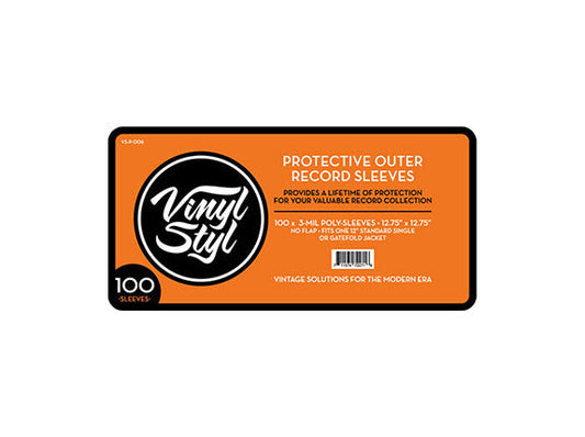 Vinyl Styl - 12-inch Clear Outer Record Sleeve 100CT